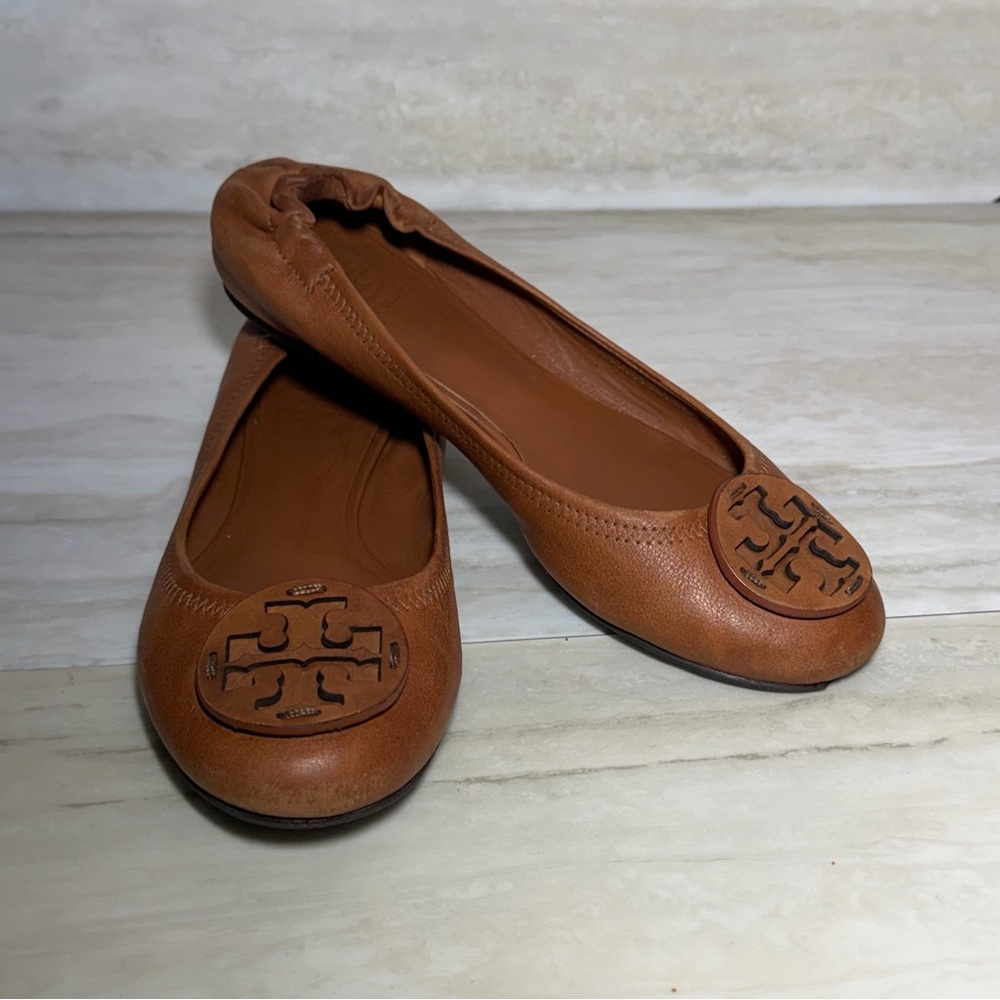 Tory Burch Reva Leather Ballet Flats
Royal Tan US Women’s Size 7
